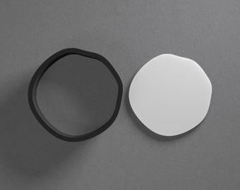 Irregular Circle Polymer Clay Earring & Cookie Cutter, Pottery Tool