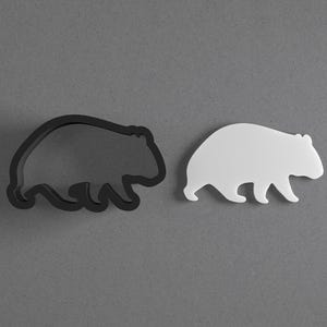Wombat polymeerklei oorbel en koekjesvorm, pottenbakkerstool