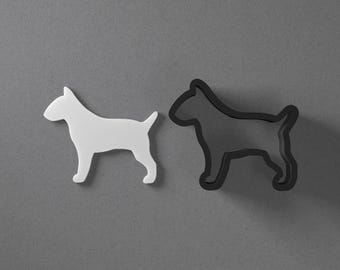 Bull Terrier Dog Breed Polymer Clay Earring & Cookie Cutter, Pottery Tool