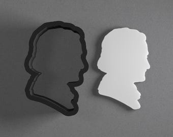 Edgar Allan Poe Head Polymer Clay Earring & Cookie Cutter, Pottery Tool
