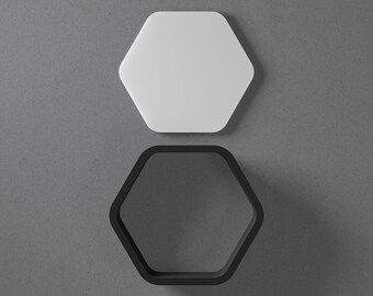 Rounded Hexagon Geometric Polymer Clay Earring & Cookie Cutter, Pottery Tool