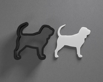 Bloodhound Dog Breed Polymer Clay Earring & Cookie Cutter, Pottery Tool