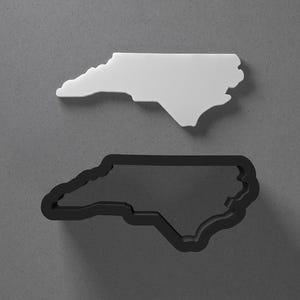 North Carolina USA State Polymer Clay Cutter With Sharp Tapered Edge, Earring And Jewelry Tool For Mini Studs Or Pendant Set, Cookie Cutter