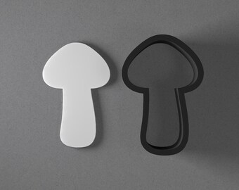 Tall Long Mushroom Polymer Clay Earring & Cookie Cutter, Pottery Tool