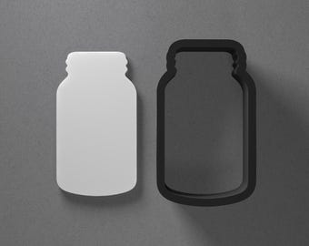 Mason Jar Polymer Clay Earring & Cookie Cutter, Pottery Tool