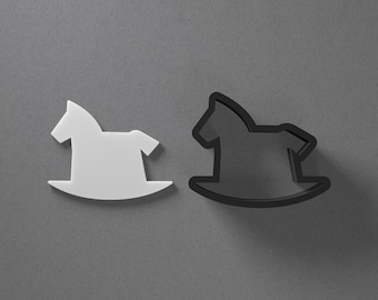 Rocking Horse Polymer Clay Earring & Cookie Cutter, Pottery Tool