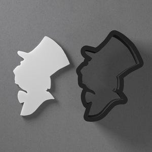 Mad Hatter örhänge och kakform i polymerlera, keramikverktyg