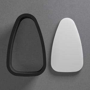 Tall Rounded Triangle Polymer Clay Earring & Cookie Cutter, Pottery Tool