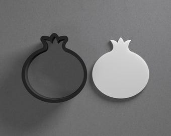 Pomegranate Fruit Polymer Clay Earring & Cookie Cutter, Pottery Tool