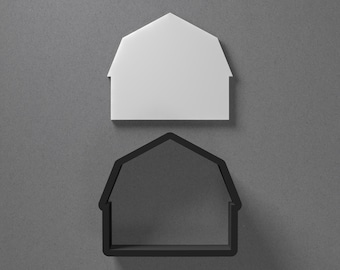 Barn Polymer Clay Earring & Cookie Cutter, Pottery Tool