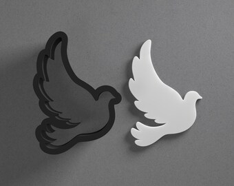 Dove Bird Polymer Clay Earring & Cookie Cutter, Pottery Tool
