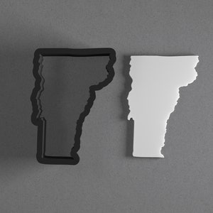 Vermont State Shape USA Polymer Clay Cutter With Sharp Tapered Edge, Earring And Jewelry Tool For Mini Studs Or Pendant Set, Cookie Cutter