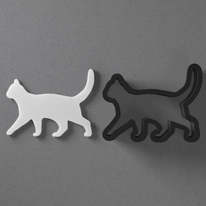 Walking Cat Kitten Polymer Clay Earring & Cookie Cutter, Pottery Tool