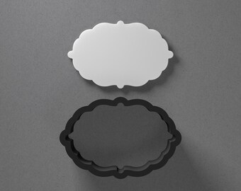 Ornate Plaque Polymer Clay Earring & Cookie Cutter, Pottery Tool