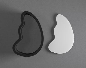 Irregular Organic Pebble Polymer Clay Earring & Cookie Cutter, Pottery Tool