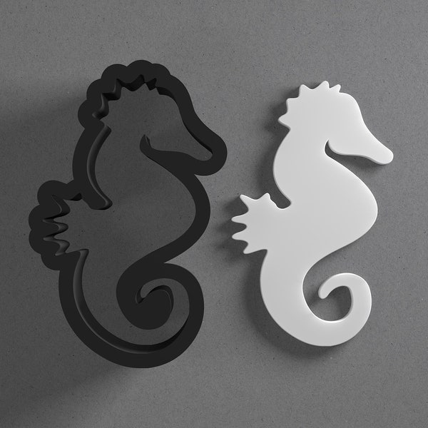 Seahorse Sea Horse Polymer Clay Cutter With Sharp Tapered Edge, Earring And Jewelry Tool For Mini Studs Or Pendant, Mirrored Pair Set