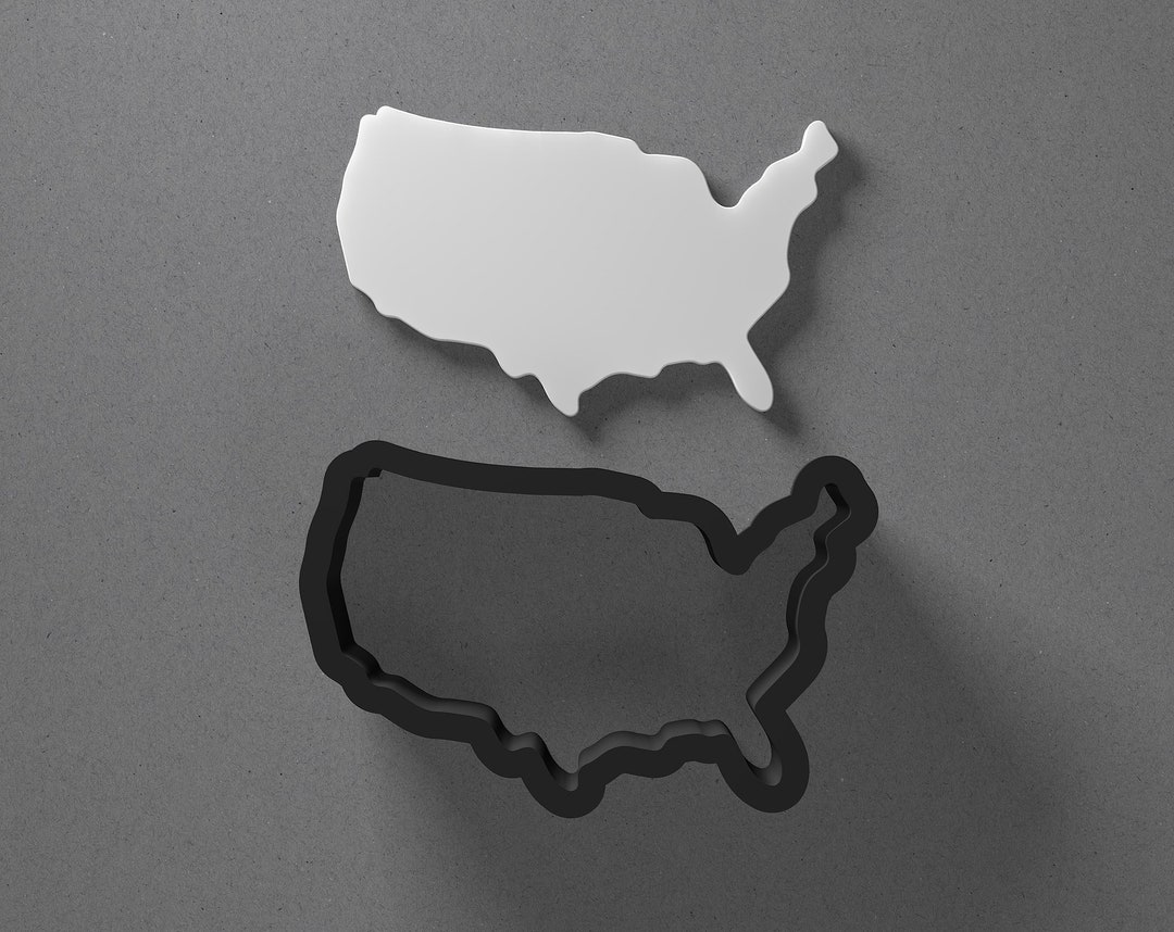 America Map Using Clay USA Map Outline America Polymer Clay Cutter With Sharp Tapered Edge ...