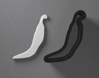 Chilipeper, polymeerklei, oorbel en koekjesvorm, pottenbakkerstool