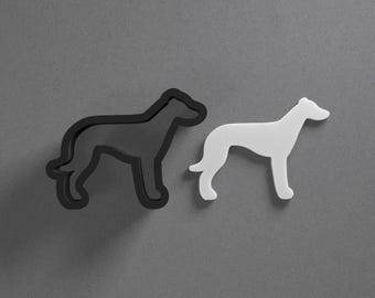 Greyhound Dog Breed Polymer Clay Earring & Cookie Cutter, Pottery Tool