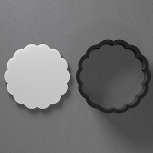 Aretes de arcilla polimérica con forma de círculo festoneado y cortador de galletas, herramienta de cerámica