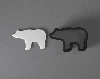 Orecchino in pasta polimerica a forma di orso e tagliabiscotti, strumento per ceramica