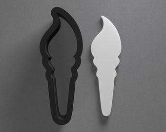 Fackel Flamme Ohrring aus Polymer Clay & Ausstechform, Keramik-Werkzeug
