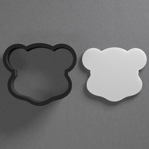 Teddybär-Spielzeug-Kopf-Gesicht Polymer-Tonschneider mit scharfer verjüngter Kante, Ohrring- und Schmuckwerkzeug für Mini-Ohrstecker oder Anhängersatz, Ausstechform