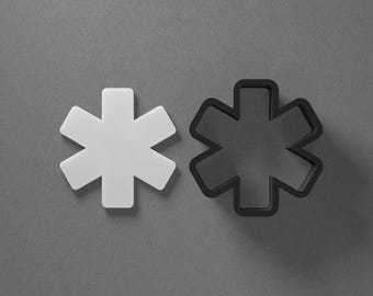 Star Of Life Polymer Clay Earring & Cookie Cutter, Pottery Tool