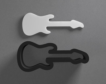 Electric Guitar Music Polymer Clay Earring & Cookie Cutter, Pottery Tool