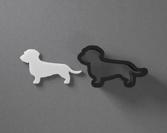 Wire Haired Dachshund Polymer Clay Earring & Cookie Cutter, Pottery Tool