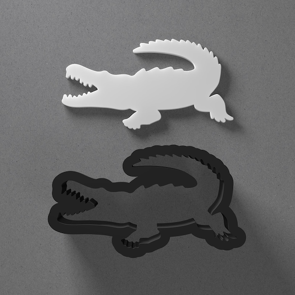 Crocodile Polymer Clay Cutter With Sharp Tapered Edge, Earring And Jewelry Tool For Mini Studs Or Pendant, Mirrored Pair Set