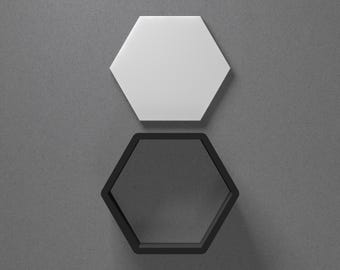 Hexagon Geometric Shape Polymer Clay Earring & Cookie Cutter, Pottery Tool