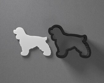 コッカースパニエル犬種のポリマークレイイヤリング＆クッキーカッター、陶芸ツール