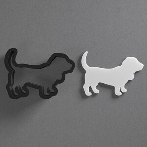 Basset Hound Dog Breed Polymer Clay Earring & Cookie Cutter, Pottery Tool