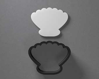 Clam Shell Seashell Polymer Clay Earring & Cookie Cutter, Pottery Tool