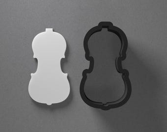 Violin Viola Polymer Clay Earring & Cookie Cutter, Pottery Tool
