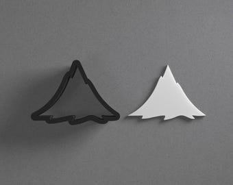 Mountain Top Peak Range Polymer Clay Earring & Cookie Cutter, Pottery Tool