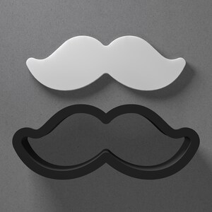 Hipster snor polymeerklei uitsteker met scherpe taps toelopende rand, oorbel en sieraden tool voor ministekers of hanger set, koekjes uitsteker