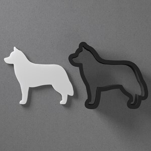 Siberian Husky Hunderasse Fimo Ohrring & Ausstechform, Keramik Werkzeug
