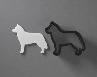 Siberian Husky Dog Breed Polymer Clay Earring & Cookie Cutter, Pottery Tool