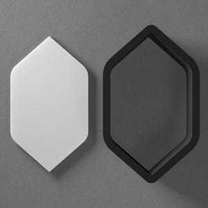 Hoge zeshoekige robijn juweel polymeerklei oorbel en koekjesvorm, pottenbakkerstool