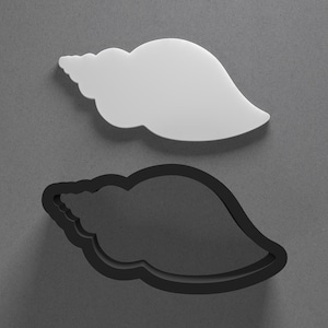 Boucle d'oreille et emporte-pièce coquillage en pâte polymère, outil de poterie