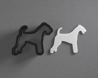 Airedale Terrier Dog Polymer Clay Earring & Cookie Cutter, Pottery Tool