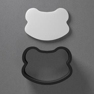 Froschkopf-Ohrring und Ausstechform aus Polymerclay, Töpferwerkzeug