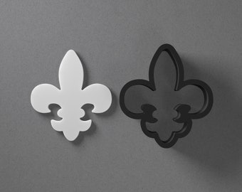 Fleur De Lis Fleur-De-Lis Polymer Clay Cutter With Sharp Tapered Edge, Earring And Jewelry Tool For Mini Studs Or Pendant Set, Cookie Cutter
