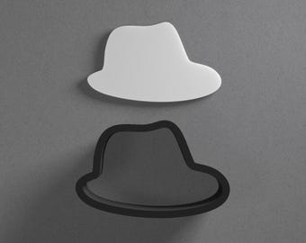 Simple Fedora Hat Polymer Clay Earring & Cookie Cutter, Pottery Tool
