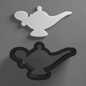 Ferramenta de cerâmica para confecção de brincos e cortador de biscoitos em argila polimérica em formato de lâmpada de gênio