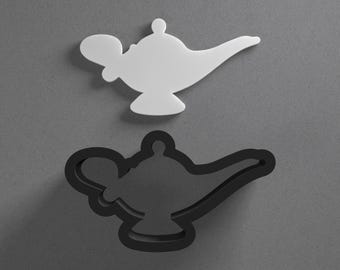 Genie Lamp Polymer Clay Earring & Cookie Cutter, Pottery Tool