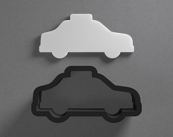 Taxi Car Polymer Clay Earring & Cookie Cutter, Pottery Tool