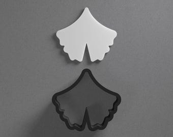 Ginkgo Biloba Leaf Polymer Clay Cutter With Sharp Tapered Edge, Earring And Jewelry Tool For Mini Studs Or Pendant Set, Cookie Cutter